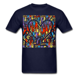 Keith Haring shirt People Love Heart Graphic Street Art T-Shirt Size S-6XL - navy
