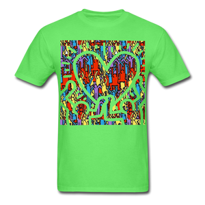 Keith Haring shirt People Love Heart Graphic Street Art T-Shirt Size S-6XL - kiwi