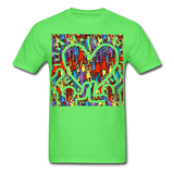 Keith Haring shirt People Love Heart Graphic Street Art T-Shirt Size S-6XL - kiwi