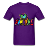 Keith Haring shirt Graphic Street Art T-Shirt - purple
