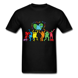 Keith Haring shirt Graphic Street Art T-Shirt - black