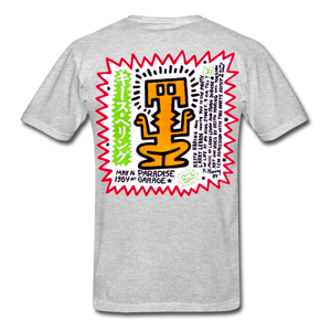 Keith Haring shirt Graphic Street Art T-Shirt - heather gray