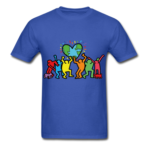 Keith Haring shirt Graphic Street Art T-Shirt - royal blue