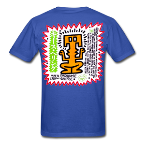 Keith Haring shirt Graphic Street Art T-Shirt - royal blue