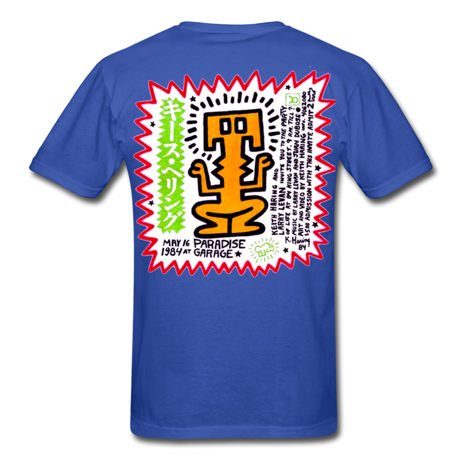 Keith Haring shirt Graphic Street Art T-Shirt - royal blue