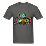 Keith Haring shirt Graphic Street Art T-Shirt - charcoal