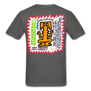 Keith Haring shirt Graphic Street Art T-Shirt - charcoal