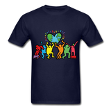 Keith Haring shirt Graphic Street Art T-Shirt - navy