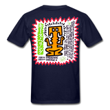 Keith Haring shirt Graphic Street Art T-Shirt - navy