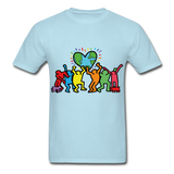 Keith Haring shirt Graphic Street Art T-Shirt - powder blue