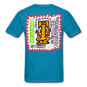 Keith Haring shirt Graphic Street Art T-Shirt - turquoise