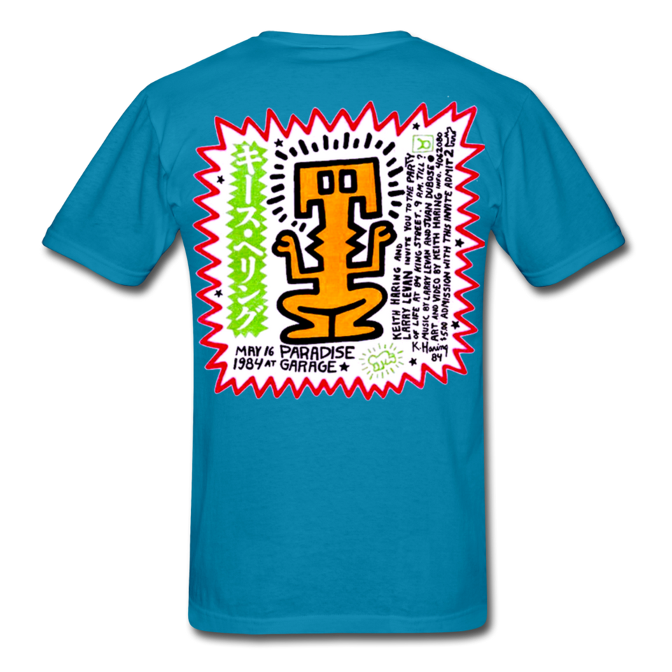 Keith Haring shirt Graphic Street Art T-Shirt - turquoise
