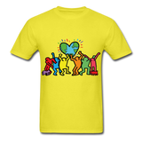 Keith Haring shirt Graphic Street Art T-Shirt - yellow