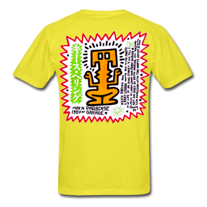 Keith Haring shirt Graphic Street Art T-Shirt - yellow