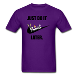 Just Do It Later shirt Cute Bugs Bunny Lazy Chill T-Shirt size S-6XL - purple