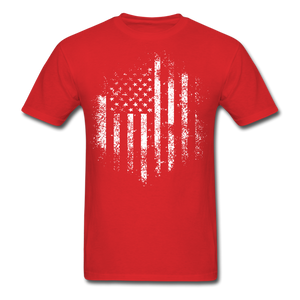 USA Distressed Flag Men T Shirt Patriotic American Tee T-Shirt Size S-6XL - red