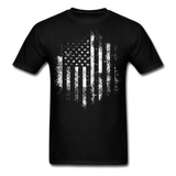 USA Distressed Flag Men T Shirt Patriotic American Tee T-Shirt Size S-6XL - black