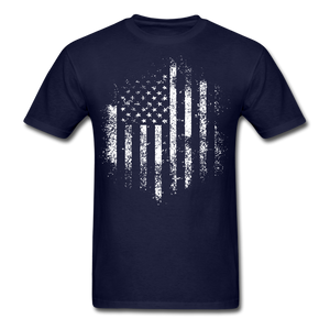 USA Distressed Flag Men T Shirt Patriotic American Tee T-Shirt Size S-6XL - navy