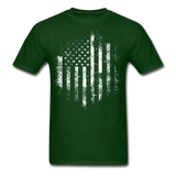 USA Distressed Flag Men T Shirt Patriotic American Tee T-Shirt Size S-6XL - forest green