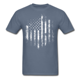 USA Distressed Flag Men T Shirt Patriotic American Tee T-Shirt Size S-6XL - denim