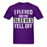 I flexed and the sleeves fell off shirt Gym Fitness T-Shirt size S-6XL - purple