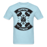 Supreme barbel shirt Gym Fitness T-Shirt size S-6XL - powder blue