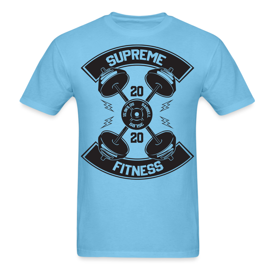 Supreme barbel shirt Gym Fitness T-Shirt size S-6XL - aquatic blue