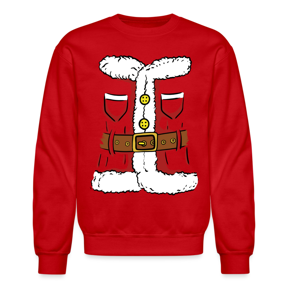 Santa Claus Suit crewneck shirt Funny Ugly XMAS Christmas Sweater Costume Tees - red