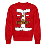 Santa Claus Suit crewneck shirt Funny Ugly XMAS Christmas Sweater Costume Tees - red