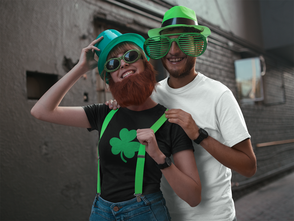 St Patricks Day T-shirt Irish Shamrock Lucky Women's Drinking Drunk Tee